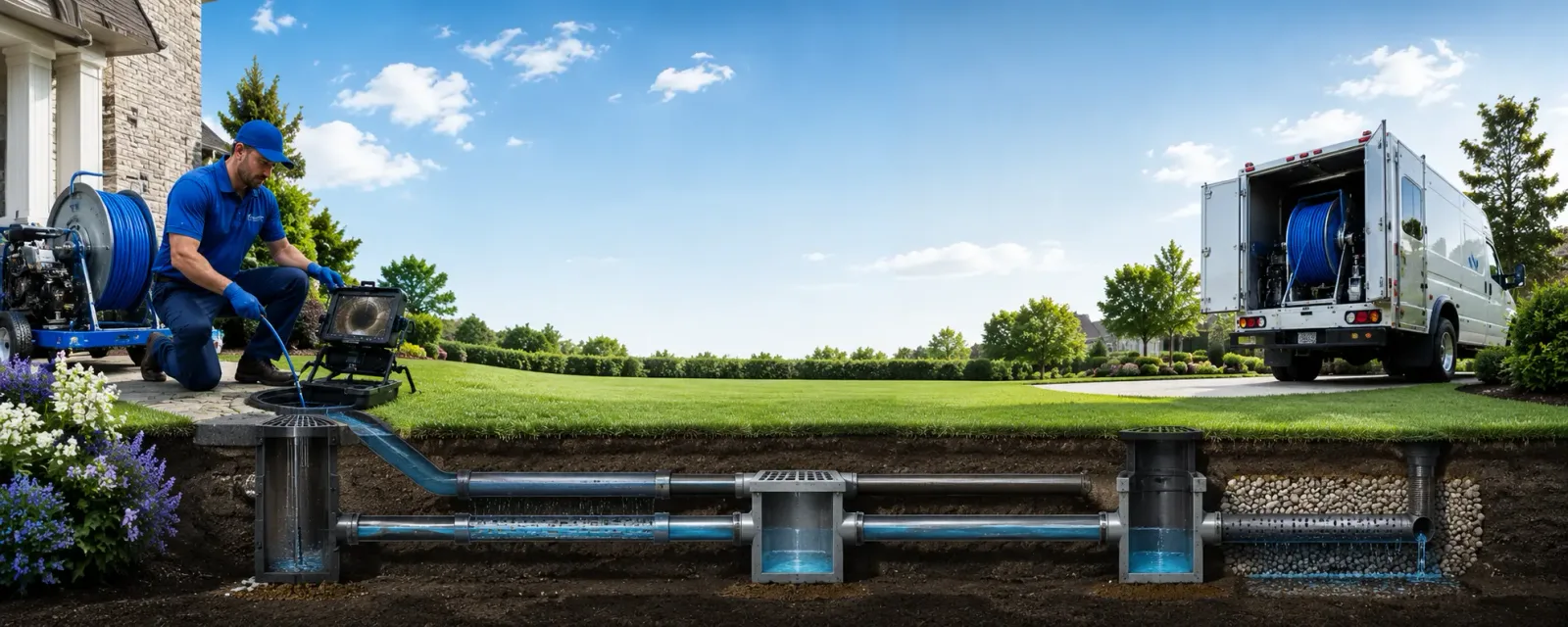 Outdoor drain cleaning information for Pilot Mound, IA